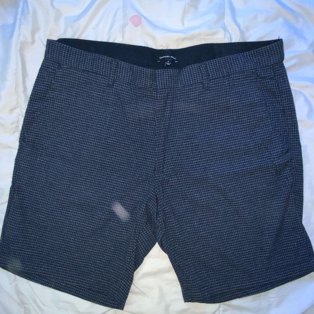 Zachary Prell men's blue check shorts,  Size 38. Worn only 2 times,